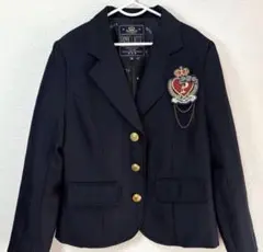 ネイビー フォーマルブレザー 卒服 卒業 金ボタン 150 女の子 ピンクラテ