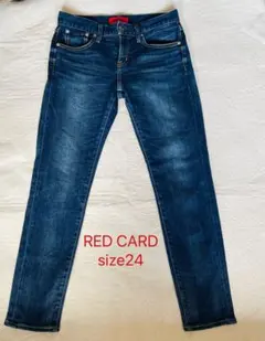 RED CARD デニムパンツ【インディゴ／ストレッチ／ストレート/24】