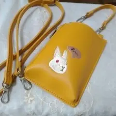 セミオーダーレーザー刻印 がま口 ショルダー ポーチ スマホケース