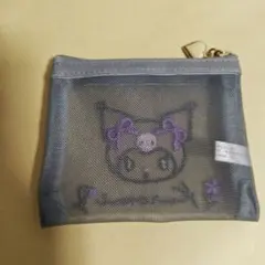 サンリオ　クロミ　 メッシュポーチ グレー