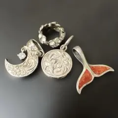 シルバー925☆ハワイアンジュエリーペンダントトップ4点セットMaxi含！お得♡