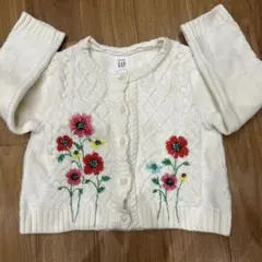 秋服　baby GAP 花柄刺繍 カーディガン 18-24ヶ月