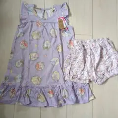 新品＆美品 しまむら リトシー プリンセス ワンピース＆ショートパンツ 110