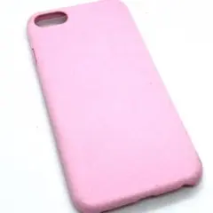 iPhone7 /8/SE☆フェルト風 シンプルスマホケース ピンク