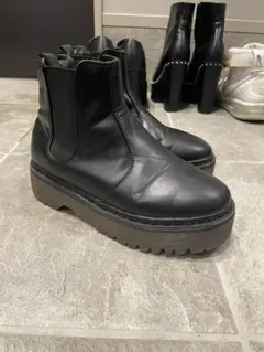 PKLT ブラック ジッパーブーツ 厚底⭐︎20センチ - メルカリ