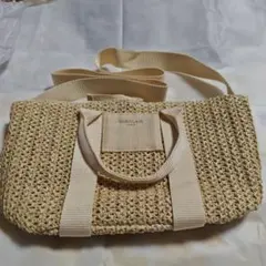 未使用　ゲラン　ベージュ 編み込みトートバッグ
