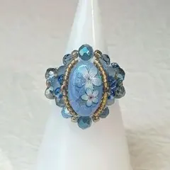 No.3918 ビーズリングハンドメイド(13～15号)