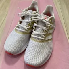 ❤︎【美品】adidas スニーカー ホワイト×オレンジ 25㎝❤︎