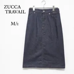 ZUCCA TRAVAIL デニムスカート 膝丈 M レディース インディゴ