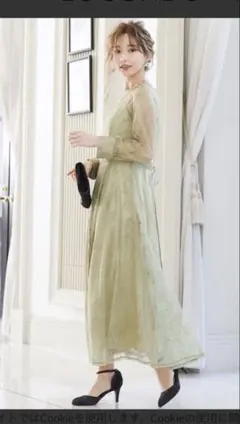 niana 2wayバックリボン総レースドレス