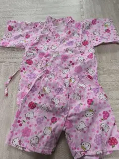 甚平　120cm 女の子　キティーちゃん