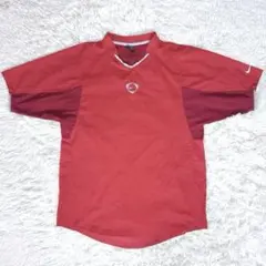 00s NIKE ゲームシャツ 半袖 赤M センタースウォッシュ y2kサッカー