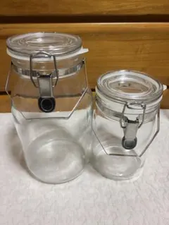 お値下げ中！1L＆2L 2個セット　星硝セラーメイト密封瓶 果実酒瓶のサムネイル