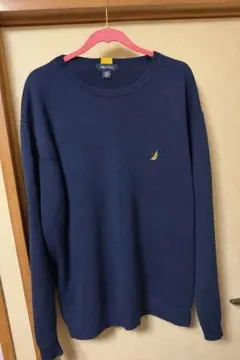 NAUTICA ネイビー クルーネックセーター XXLのサムネイル