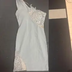 ティカ ライトブルー レースディテール ドレス