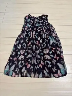 管155　H&M 蝶柄 ノースリーブワンピース サイズ116