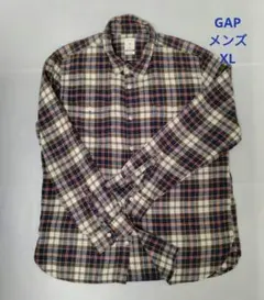【GAP】ネルシャツ　メンズ　XL　チェック　冬　キャンプ　留学　旅行のサムネイル