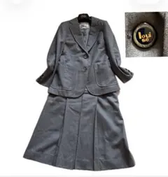 美品✨バーバリーズ ジャケットスカート スーツ セットアップ グレー　ウール