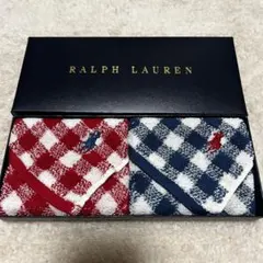 【新品】Ralph Lauren チェック柄ハンカチセット　箱付き