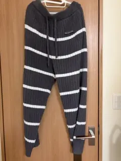 GELATO PIQUE ストライプルームウェア グレー　M