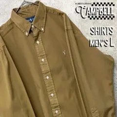 【レアL☆US輸入90s】ラルフローレン 長袖シャツ BDシャツ ブラウン系