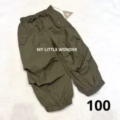新品★MY LITTLE WONDER しまむら　カーゴパンツ カーキ　100