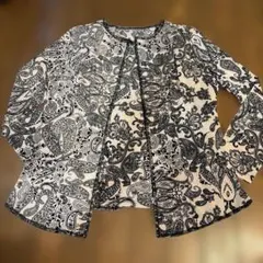 花柄 シースルー 長袖 ジップアップ カーディガンM～L - メルカリ