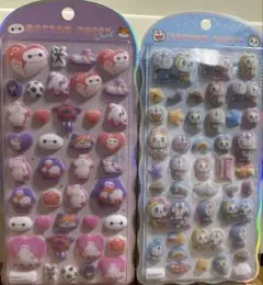 コットンパフィシール　ベイマックス　ドラえもん　セット