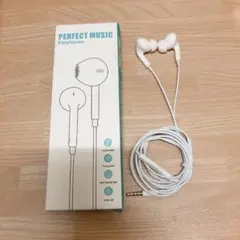 PERFECT MUSIC 有線イヤホン ホワイト マイク・リモコン付