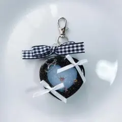 ころんと天使のハートキーホルダー