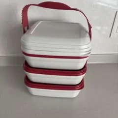 ヴィンテージ*タッパーウェア*ピクニック 3段重 トリオセット*保存容器
