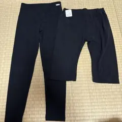 キッズ スパッツ レギンス 2枚セット 130 ブラック