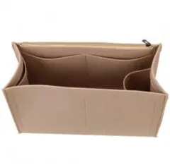 【便利グッズ】バッグインバッグ オーガナイザー ベージュ 収納 小サイズ