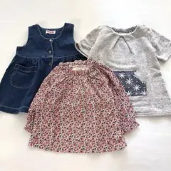 シップス ミキハウス ベビー服 ワンピース 3点セット 80〜90cm