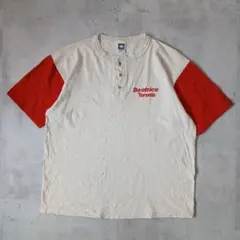 90s USA製　ヘンリーネックTシャツ　ヘビーウェイト　シングルステッチ　Lのサムネイル