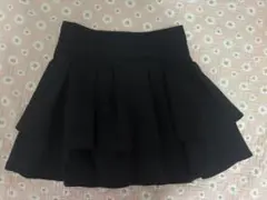 michellMacaronミシェルマカロン美脚スカート風フレアスカートブラック