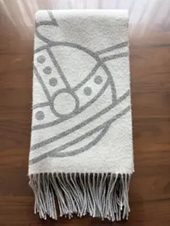 Vivienne Westwood ウールマフラー グレー ホワイト