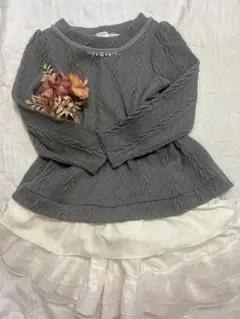 ナイトSALE♡美品axes femme♡後ろが可愛い重ね着風ニットプルオーバー