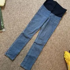 【美品】マタニティデニムパンツ M UNIQLO ユニクロ　ライトブルー