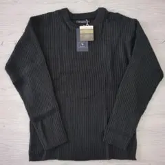【新品未使用】 リブニットセーター長袖　L　黒ストレッチ　RagOut
