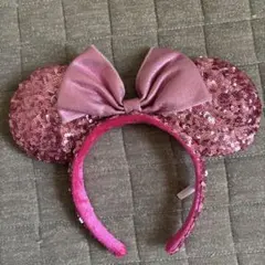 ミニーマウス風スパンコールカチューシャ
