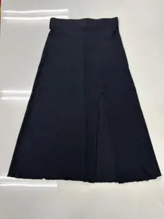 リブ編み スカート黒　Sサイズ