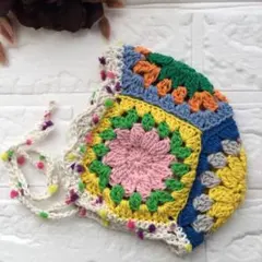 ベビーボンネット、ボンボネット、モチーフ編み