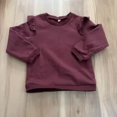 裏起毛　ワインレッド　トレーナー　100