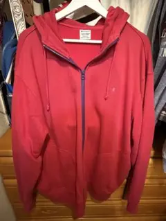 Champion ジップアップパーカー X-LARGE レッド