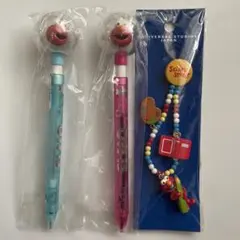 レア　エルモ ボールペン シャープペンシル　ストラップ　ユニバ　USJ レトロ