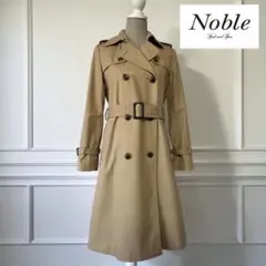Noble ノーブル ベージュ トレンチコート ベルト付 Aライン ロングコートのサムネイル