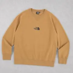 【美品】ザノースフェイス スウェット 茶 Mサイズ ロゴ刺繍 人気カラーのサムネイル