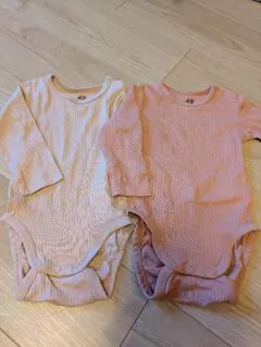 H＆M　ロンパース　リブ　2枚セット