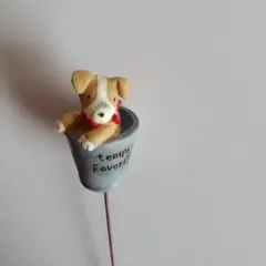 犬の鉢オーナメント◆ガーデンピック